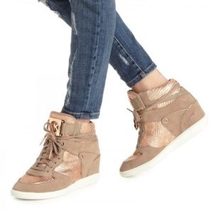 Nikko Concealed Wedge Hightop Sneakers